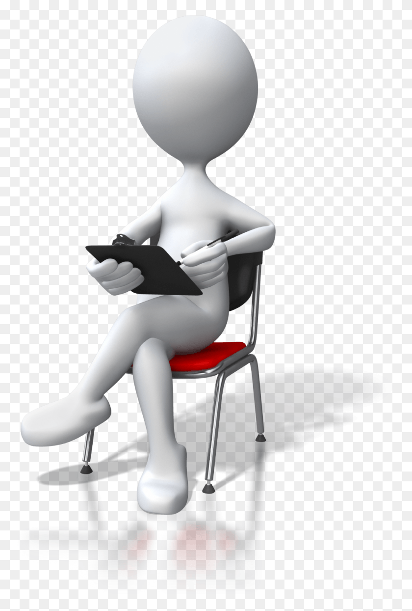 1016x1543 3d Man Sitting Cross Legged With Clip Board Coach Stick Figure, Chair, Furniture, Person HD PNG Download