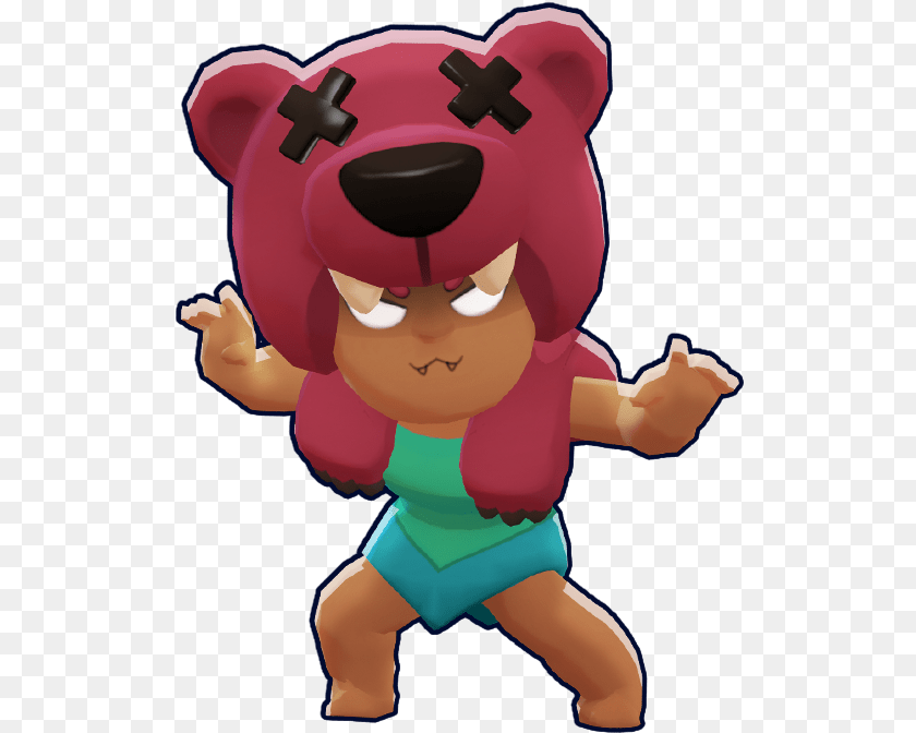 523x672 3d Nita Nita Brawl Stars Render Clipart Full Size Nita Brawl Star, Baby, Person, Face, Head Transparent PNG