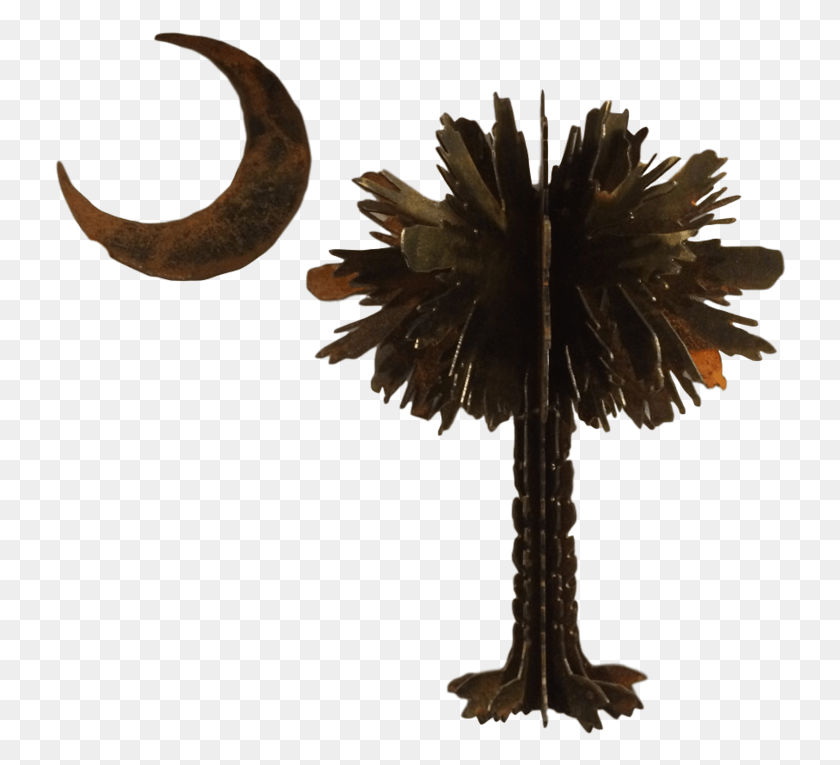 732x705 3d Palmetto Tree And Crescent Charleston Sc Palm Trees Moon, Fungus, Lamp, Plant HD PNG Download