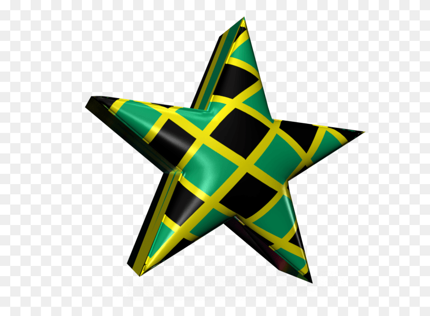 609x558 3D Пластиковая Ямайская Звездная Игрушка, Символ, Звездный Символ Hd Png Скачать