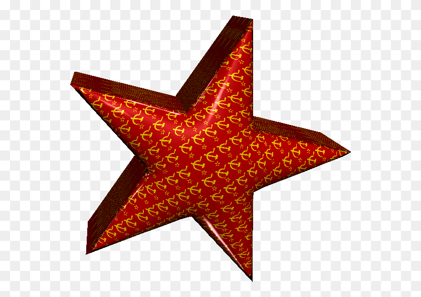561x532 3d Plastic Soviet Star Illustration, Star Symbol, Symbol, Cross HD PNG Download