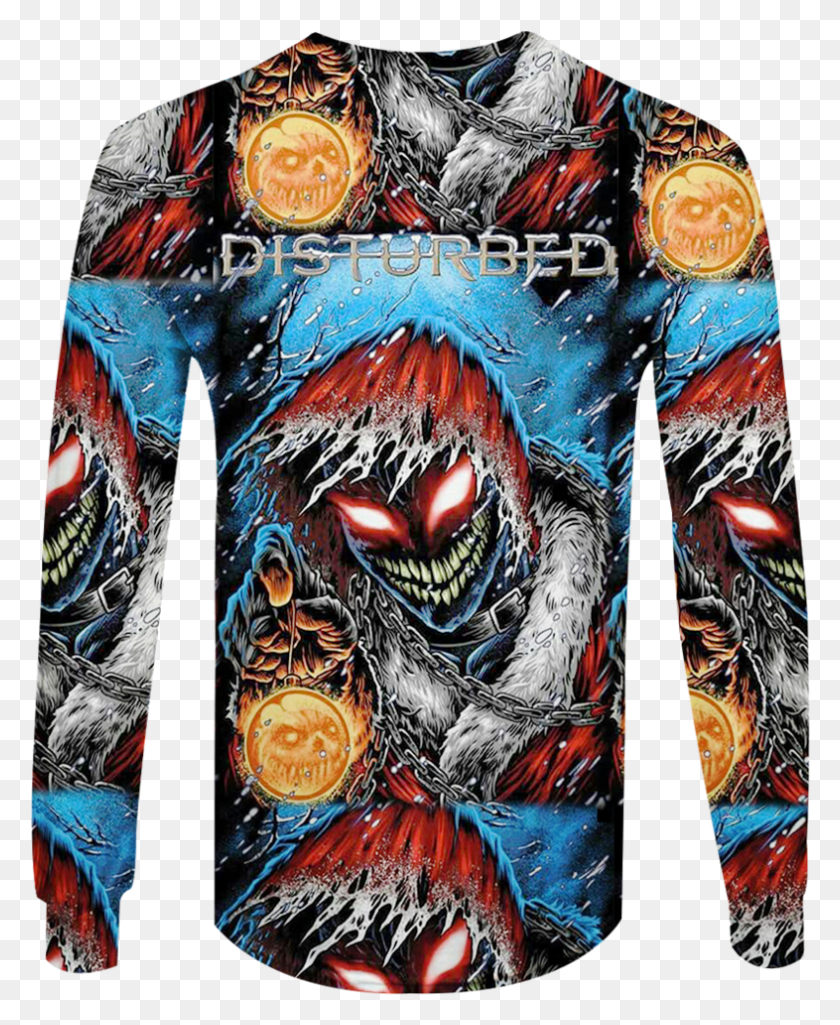 786x973 3d Print Disturbed Rock Band Long Sleeve Disturbed Christmas, Clothing, Apparel HD PNG Download