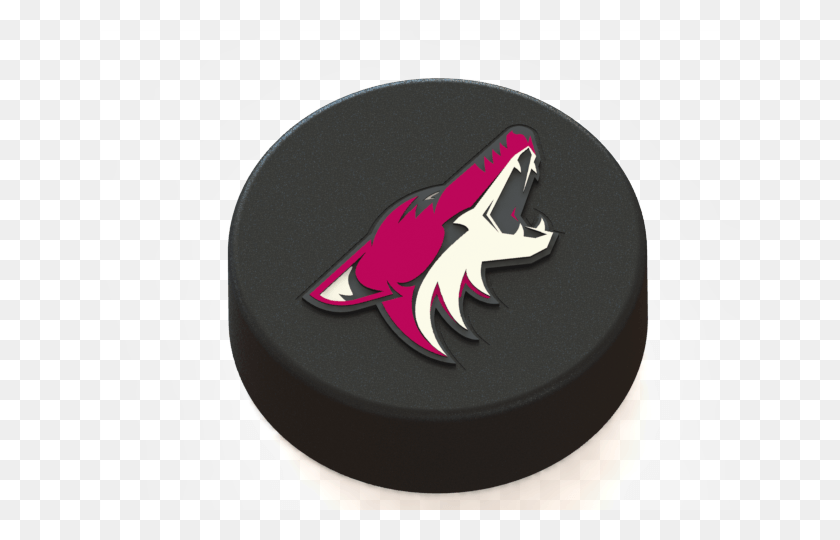 640x480 Descargar Png Logotipo De Los Coyotes De Arizona Impreso En 3D En El Disco De Hockey Por Ryard Logotipo De Los Coyotes De Arizona 3D, Cinta Hd Png