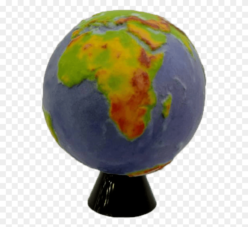 561x709 3d Printed Earth Globe False Colour Relief 3d Printed Earth Globe, Outer Space, Astronomy, Space HD PNG Download