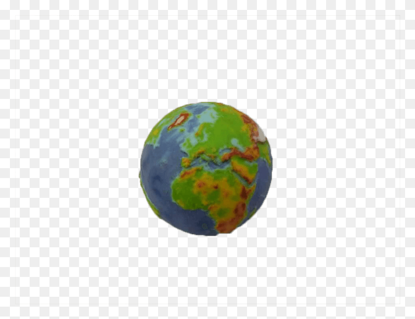 961x721 3d Printed Earth Globe False Colour Relief Earth, Moon, Outer Space, Night HD PNG Download