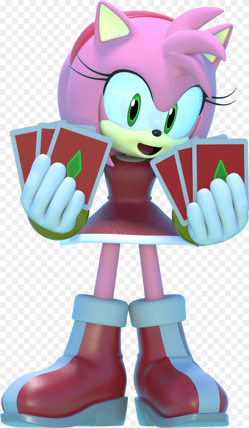 2172x3737 3d Render Amy And Her Tarot Cards Sonicthehedgehog Amy Rose Tarot Cards Clipart PNG