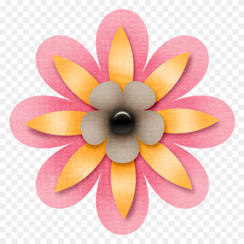784x784 3d Render Craft Paper Flowers Hospice Team, Dahlia, Flower, Plant HD PNG Download