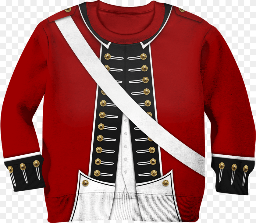 1390x1212 3d Revolutionary War Uniform Kid Full Print Hoodie Revolutionary War Shirt, Clothing, Coat, Jacket, Weapon PNG