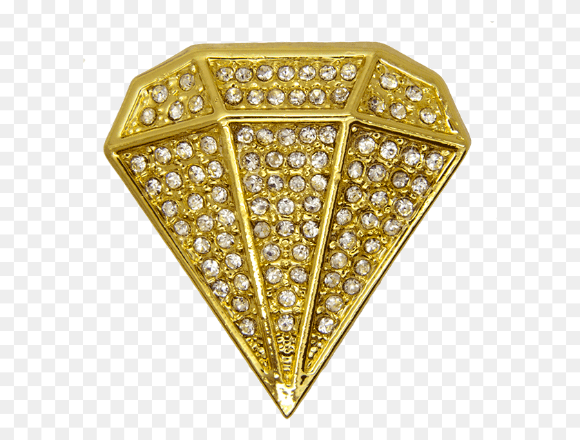 601x578 3d Rhinestone Diamond Brooch Gold Diamond, Jewelry, Accessories, Accessory HD PNG Download