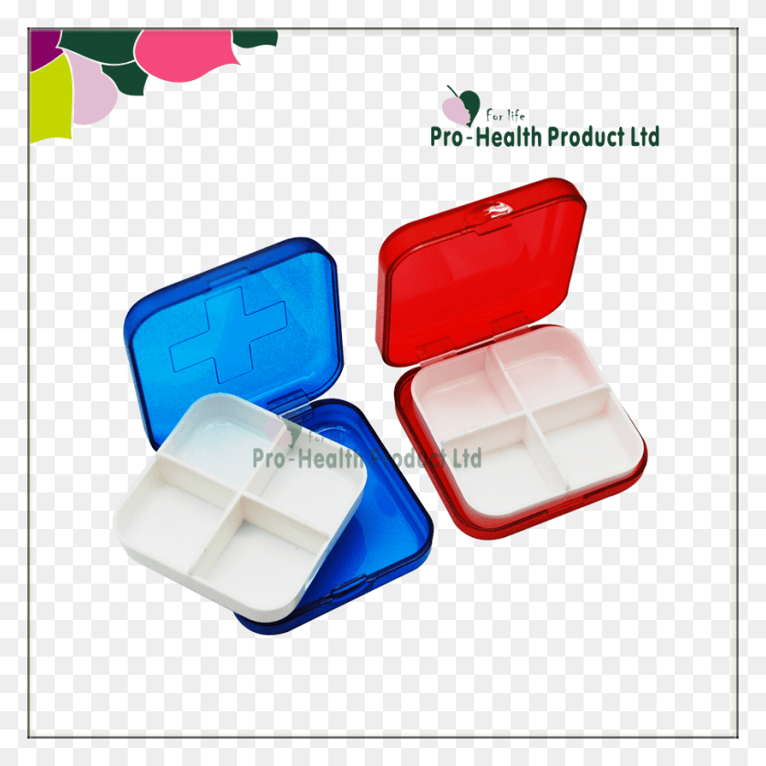 900x900 4 Compartments Portable Square Shape Travel Pill Organizer, Furniture, First Aid, Cabinet HD PNG Download