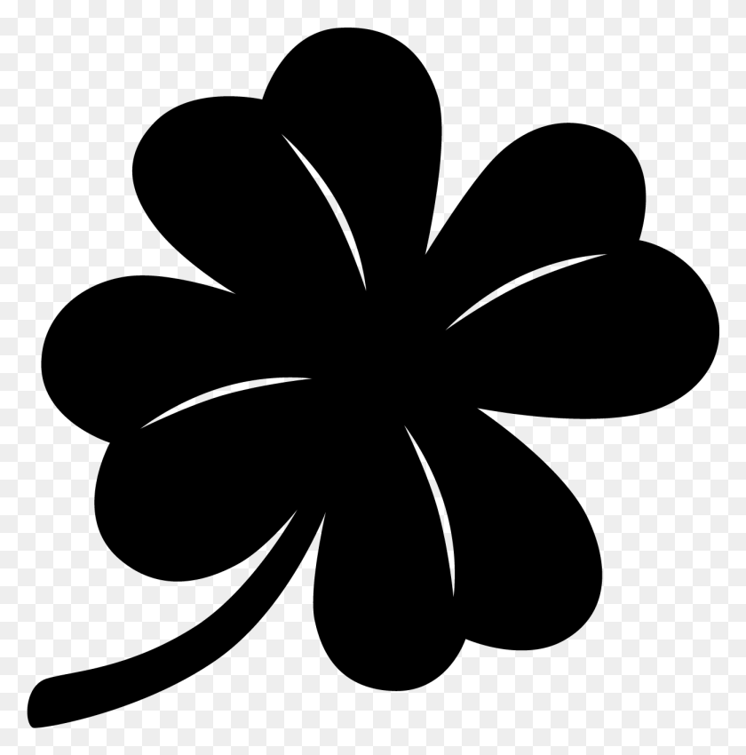 1304x1321 4 Leaf Clover Picture Of Four Leaf Clipart Satchitanand, Gray, World Of Warcraft HD PNG Download