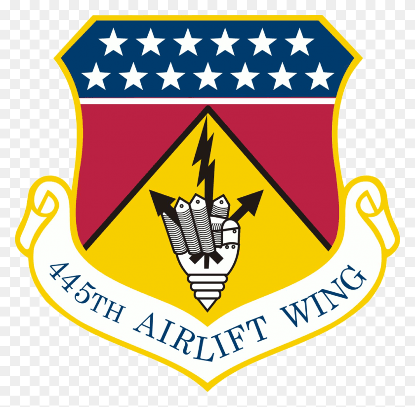 1000x979 445th Airlift Wing 445 Airlift Wing, Symbol, Logo, Trademark HD PNG Download