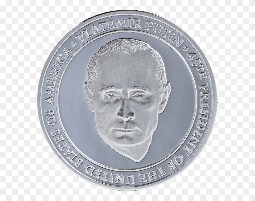 601x601 45th President Of The Us Vladimir Putin Coin Coin, Nickel, Money, Person HD PNG Download