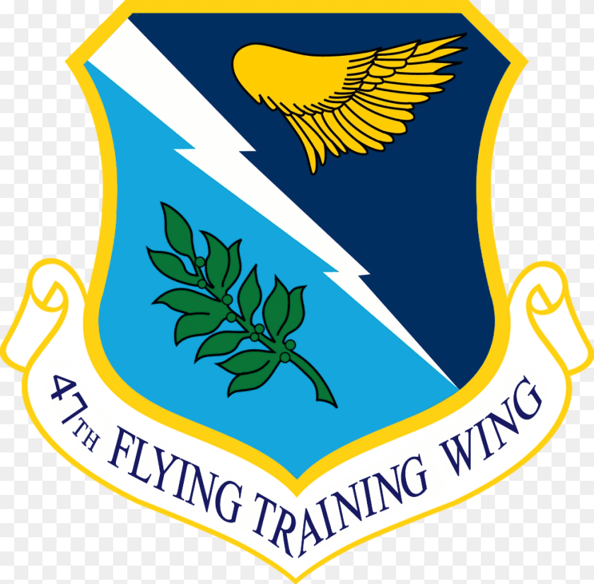 989x973 47th Flying Training Wing 47th Medical Group Laughlin Afb, Logo, Emblem, Symbol, Animal Sticker PNG