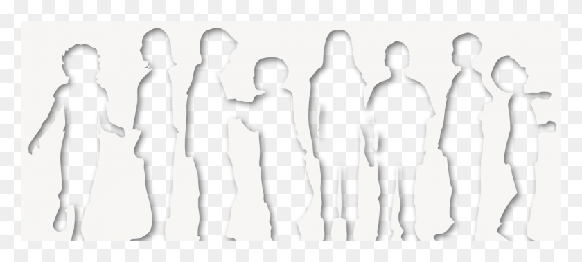 1436x588 4m Children Talking Silhouette, Person, Human, People HD PNG Download