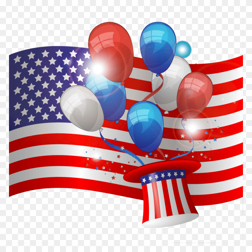 1024x1024 4th Of July American Flag, Balloon, Ball, Flag HD PNG Download