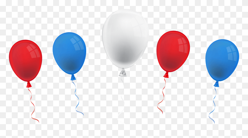 7669x4010 4th Of July Clipart, Balloon, Ball HD PNG Download