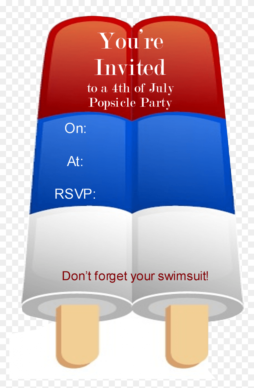 1104x1734 4Th Of July Popsicle Party Invitation Printable Free, Advertisement, Poster, Book Descargar Hd Png