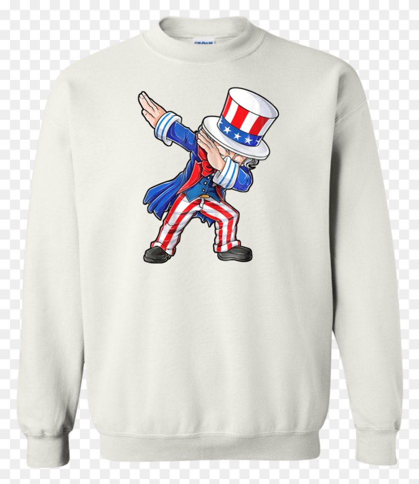 870x1015 4th Of July Shirts For Kids Dabbing Uncle Sam Boys Peppa Pig Gucci Sweater, Clothing, Apparel, Sweatshirt HD PNG Download