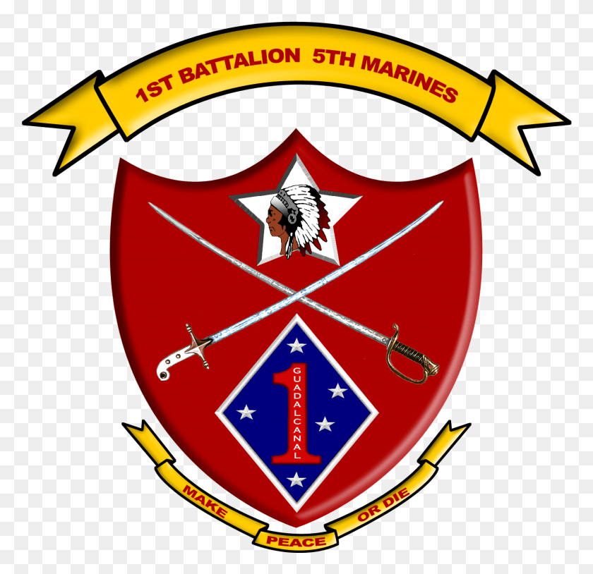 1401x1356 5 Battalion Insignia 1st Battalion 5th Marines, Armor, Symbol, Logo HD PNG Download