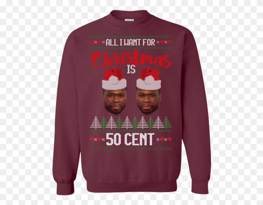 510x595 50 Cent Xmas Cc, Clothing, Apparel, Sweater HD PNG Download