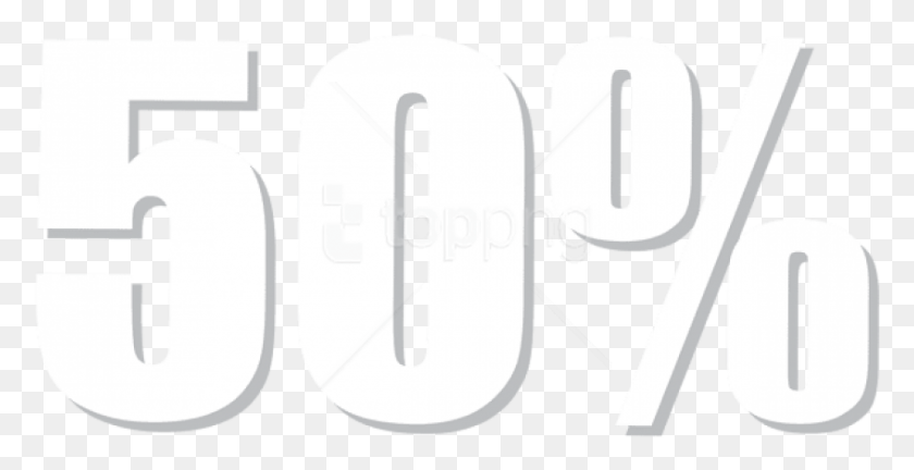 847x405 50 Off Sale Clipart Photo 50 Off Black, Number, Symbol, Text HD PNG Download