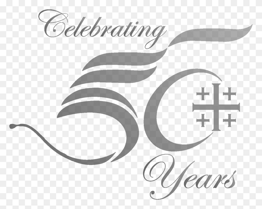 1359x1066 50th Anniversary Logo Transparent Grayscale 50 Years Anniversary Logo, Text, Alphabet, Handwriting HD PNG Download