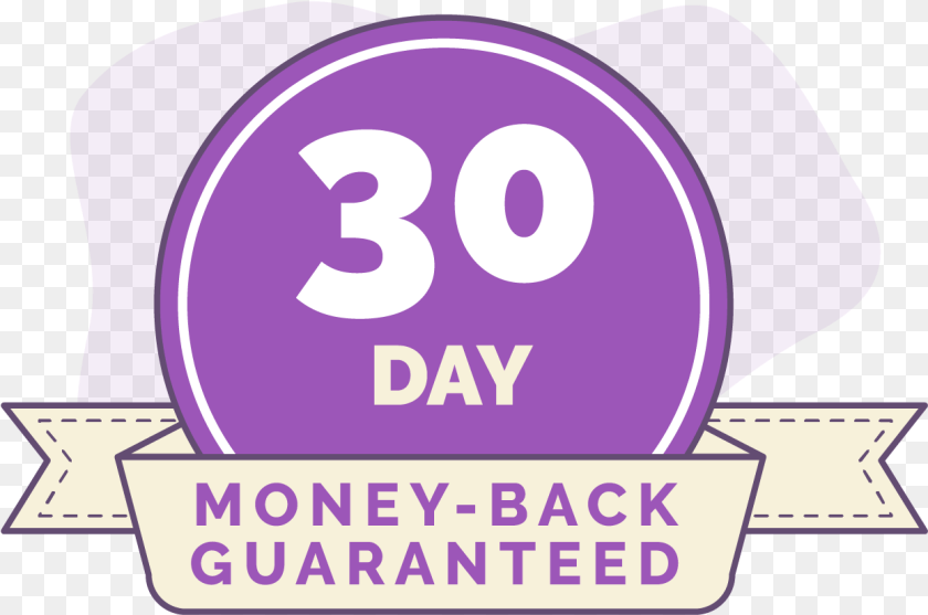 60 Day Money Back Guarantee Circle, Number, Symbol, Text, Purple Transparent PNG