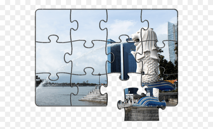 572x448 600x600 Jigsaw Puzzle Of Merlion, Person, Human, Game HD PNG Download
