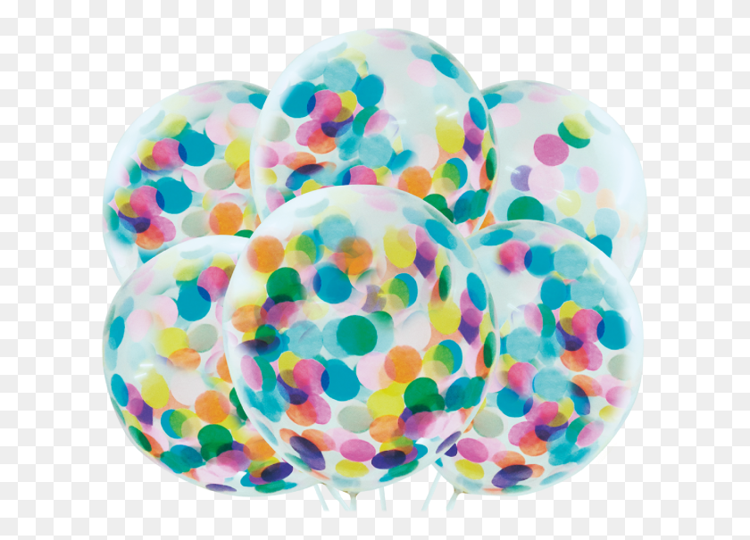 615x545 6x12 Blue Confetti Circle, Paper, Balloon, Ball HD PNG Download
