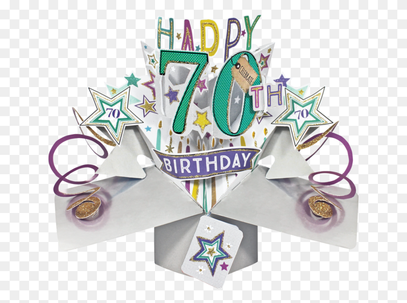 640x566 70th Birthday 3d Pop Up Card By Second Nature Happy 80th Birthday Uncle, Envelope, Text HD PNG Download