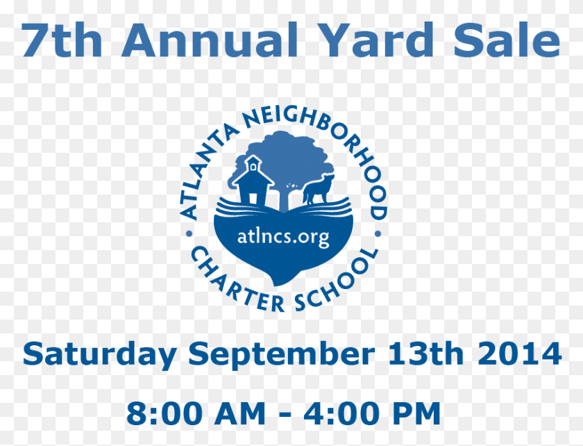 847x633 7th Annual Yard Sale Atlanta Charter Middle School, Text, Logo, Symbol HD PNG Download