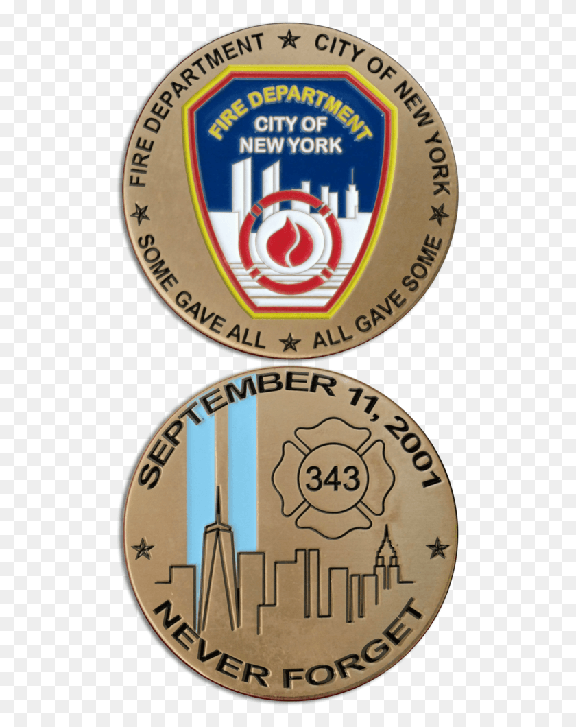 501x1000 9 11 15th Anniversary Coin Fdny, Logo, Symbol, Trademark HD PNG Download