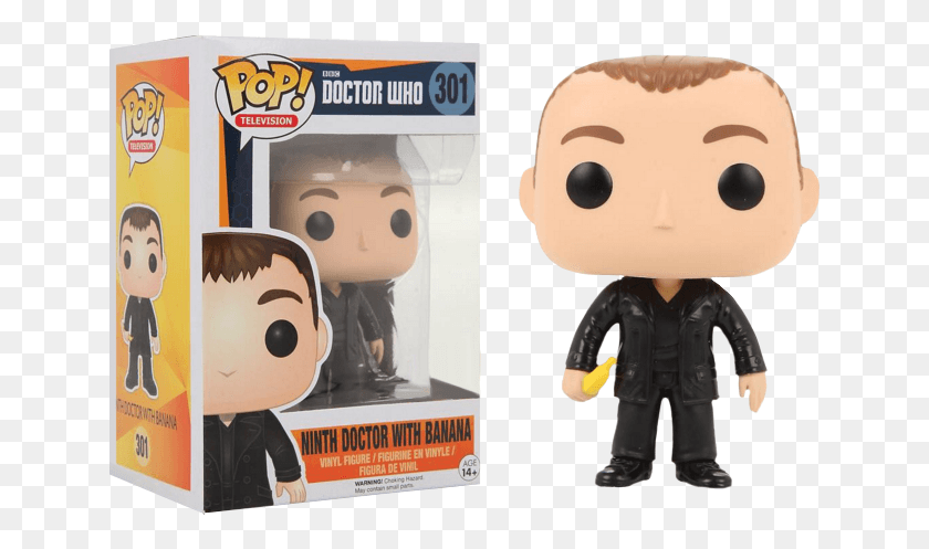 644x437 9th Doctor With Banana Pop Vinyl Figure Ninth Doctor Pop Vinyl, Toy, Doll, Figurine HD PNG Download