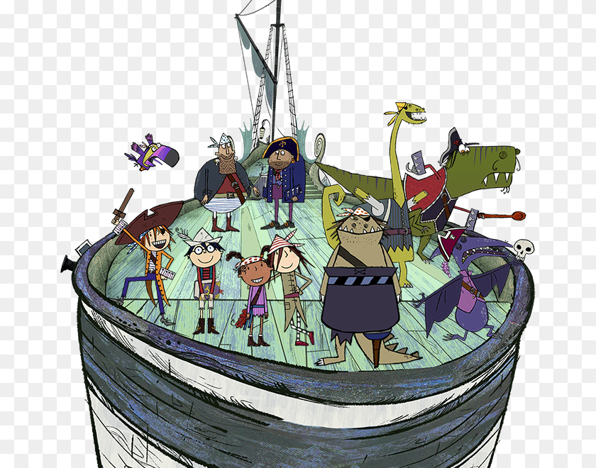 670x660 A 39sensitive39 Type Which Is A Problem For A Pirate Captain Flinn And The Pirate Dinosaurs Characters, Book, Comics, Publication, Person Transparent PNG