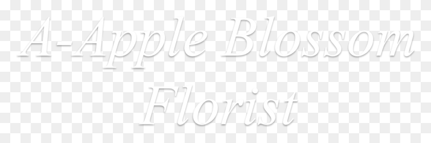 1395x393 A Apple Blossom Florist Calligraphy, Text, Alphabet, Number Descargar Hd Png