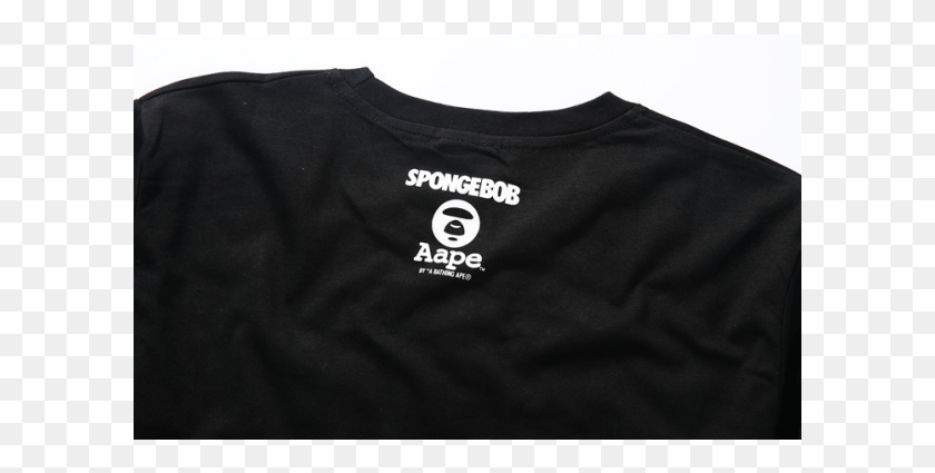 601x365 A Bathing Ape Logo T Shirt Ape Black T Shirt By A Bathing Ape, Clothing, Apparel, Sleeve HD PNG Download