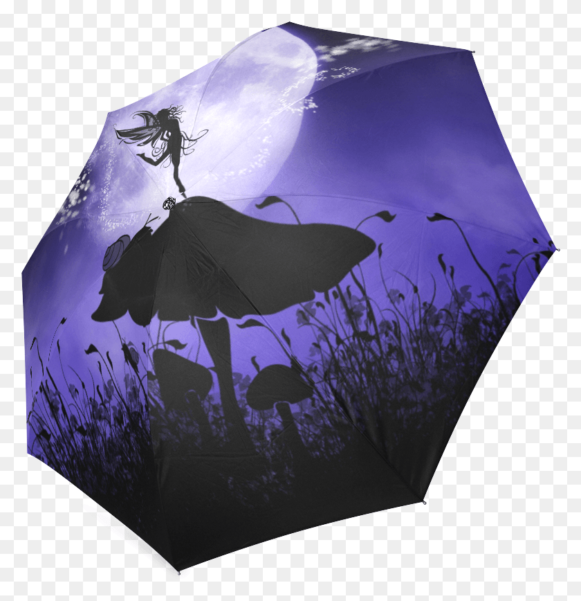 780x808 A Beautiful Fairy Dancing On A Mushroom Silhouette Umbrella, Canopy, Clothing, Apparel HD PNG Download