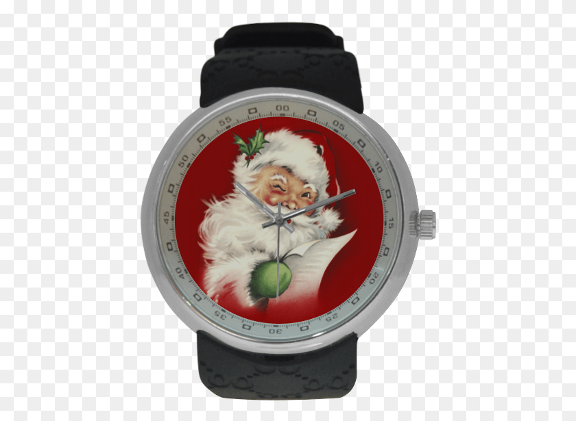 433x555 A Beautiful Vintage Santa Claus Men39s Resin Strap Watch Shit Watch, Wristwatch, Person, Human HD PNG Download