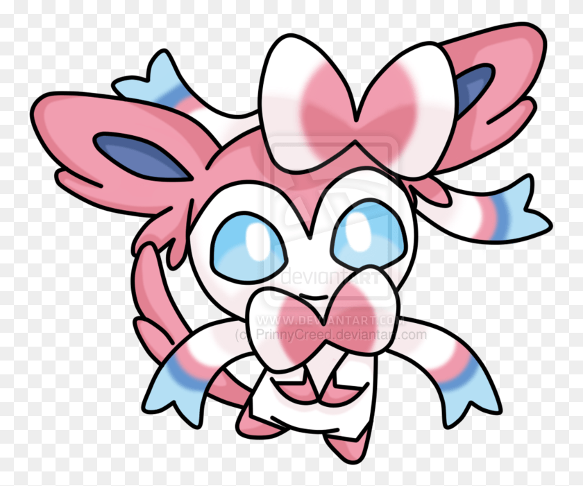 757x641 A Big Fan Of Sylveon And The Rest Of The Eeveelutions Sylveon Chibi, Animal, Deer, Wildlife HD PNG Download