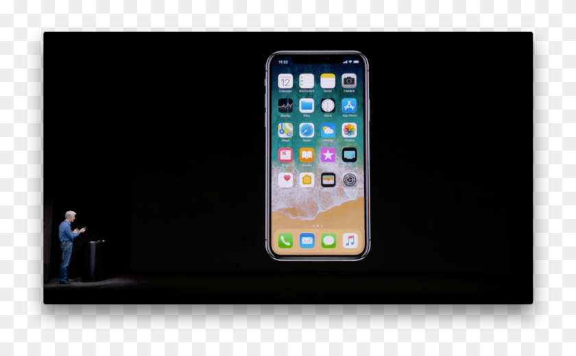 1195x706 A Black Bar On The Home Screen But A Notch On Steve Jobs Iphone X, Mobile Phone, Phone, Electronics HD PNG Download