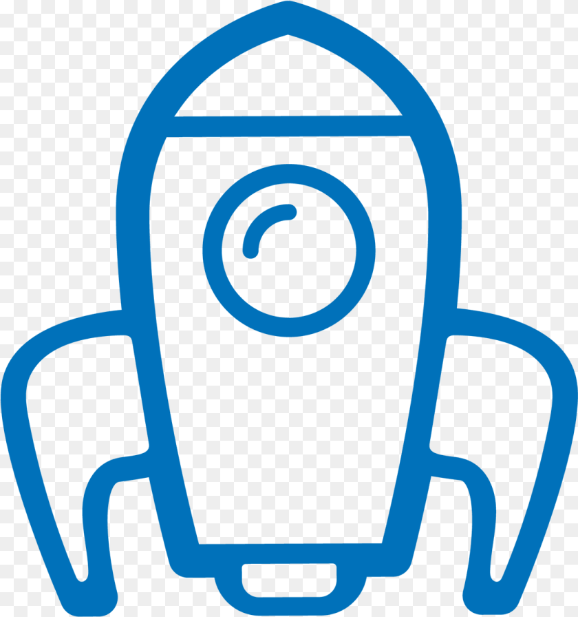 A Blue Bold Rocketship Icon, Electronics, Camera, Webcam, Ammunition PNG