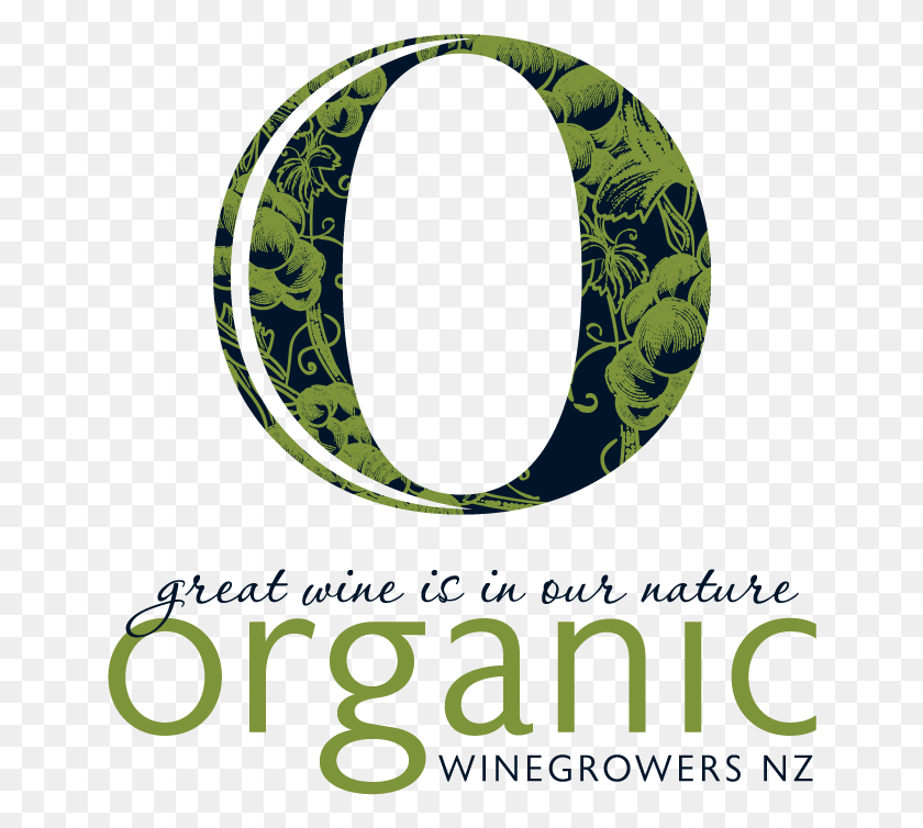 646x694 A Brand New Logo For Organic Winegrowers Nz Circle, Text, Alphabet, Word HD PNG Download