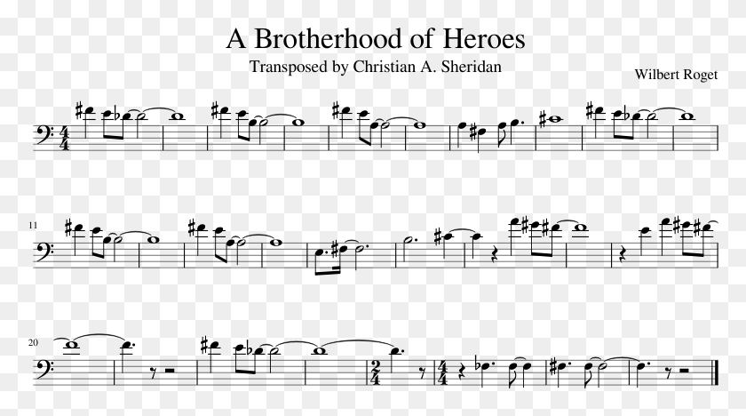 778x408 A Brotherhood Of Heroes Brotherhood Of Heroes Sheet Music Trumpet, Gray, World Of Warcraft HD PNG Download