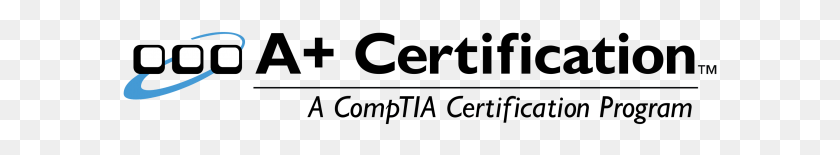 595x95 Un Logotipo De Certificación Comptia A, Gris, Símbolo, Texto Hd Png