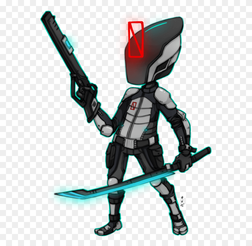 575x760 A Chibi Of Zero From Borderlands 2 For Art Trade And Zer0 Borderlands 2 Cute, Costume, Knight, Sport HD PNG Download