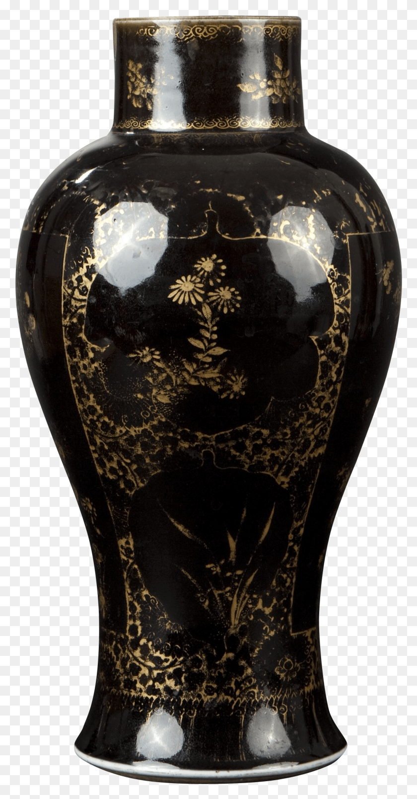 1191x2364 A Chinese Porcelain Black Mirror Glazed Vase Balustre Blue And White Porcelain, Jar, Pottery, Urn Descargar Hd Png