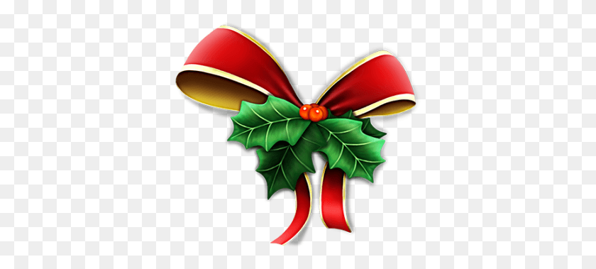 347x319 A Christmas Bow For Bell, Leaf, Plant HD PNG Download
