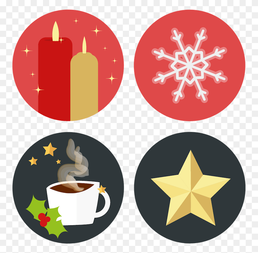 761x763 A Closer Look At Some Of The Icons Christmas Coffee Icon, Coffee Cup, Cup, Symbol HD PNG Download