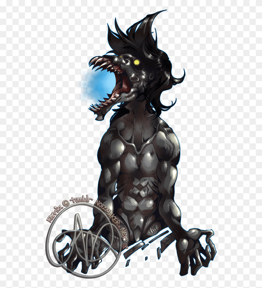 551x864 A Commission By Karniz Of My Mer Creature Keith Illustration, Wheel, Machine, Dragon HD PNG Download
